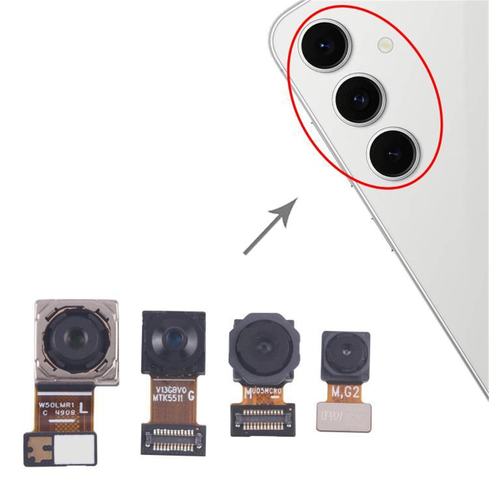 Aggiornamenti del modulo Fotocamera progettati con precisione Adatti per S24 Fe S721B migliora la Trasmissione della Luce Riparazione Fotografica Fotocamera del Cellulare