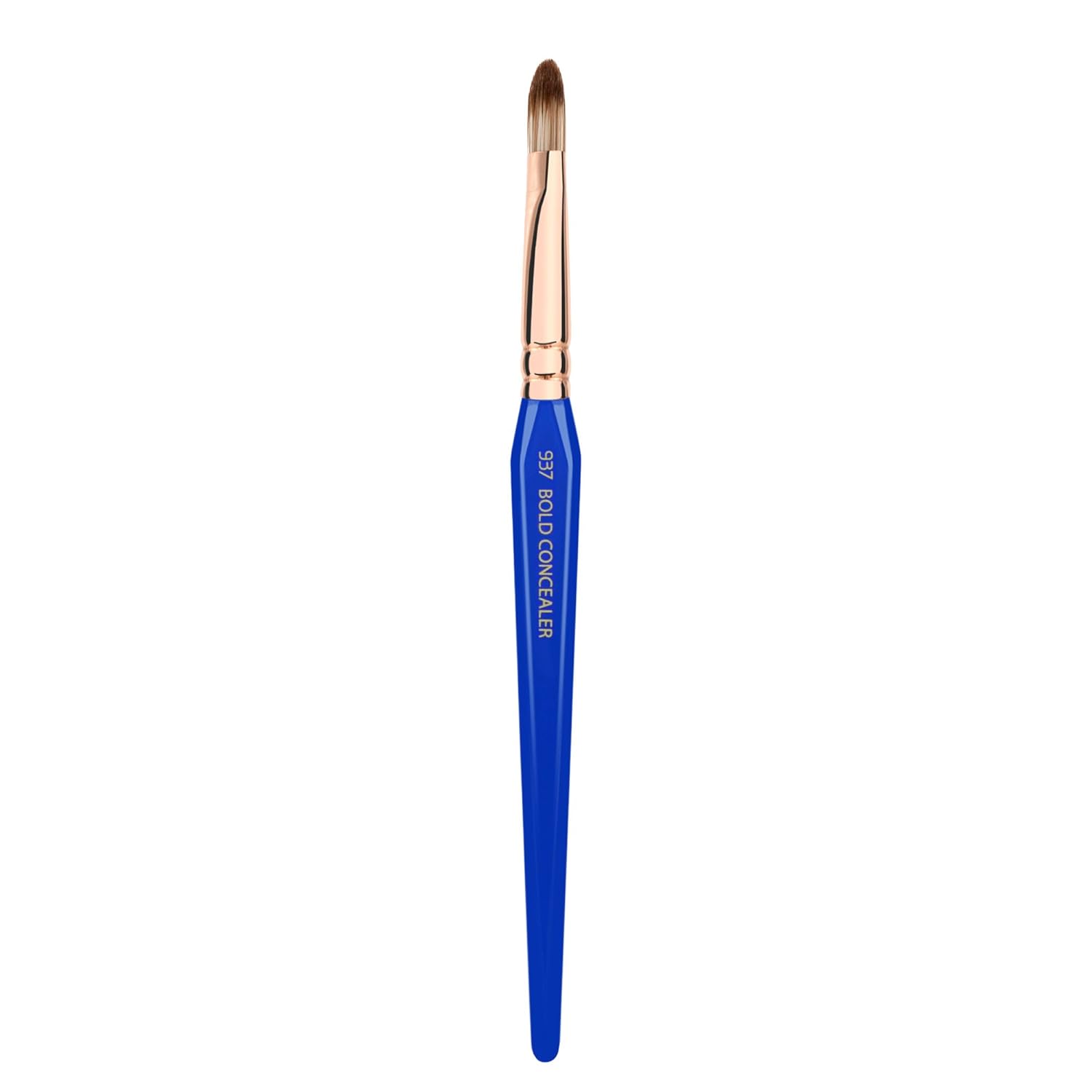 Bdellium Tools Professional Makeup Brush - Golden Triangle 937 Bold Concealer - With All Vegan and Soft Synthetic Fibers, For Blending Concealer (Blue, 1pc)