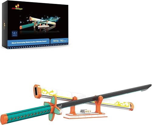 JMBricklayer Juego de construcción de espada de anime para cosplay luminoso 70116 para adultos, juguete modelo de construcción de espada, juego de