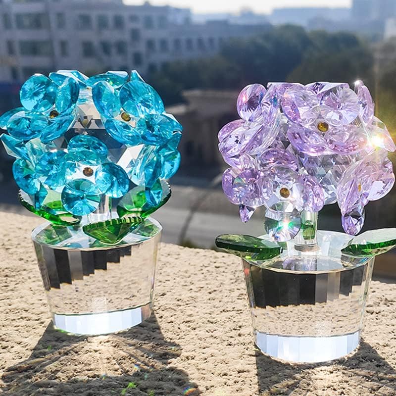 Flower Gift for Her, Birthday Gifts For Women, Artificial Crystal Flower Hydrangea Gift, Unique Love Gifts For Mom, Women, Mom Gift For Mothers Day, Anniversary, Valentines Gifts For Her (Pink)