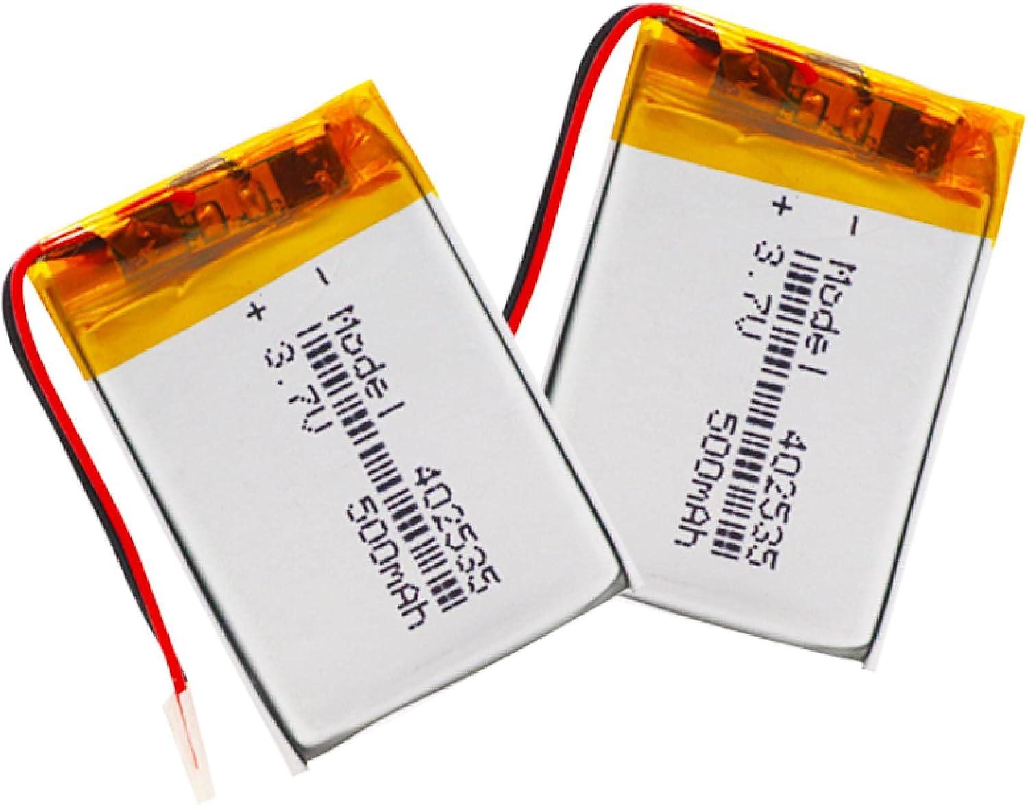 2pcs 3.7V 500mAh 402535 Rechargeable Lithium Polymer