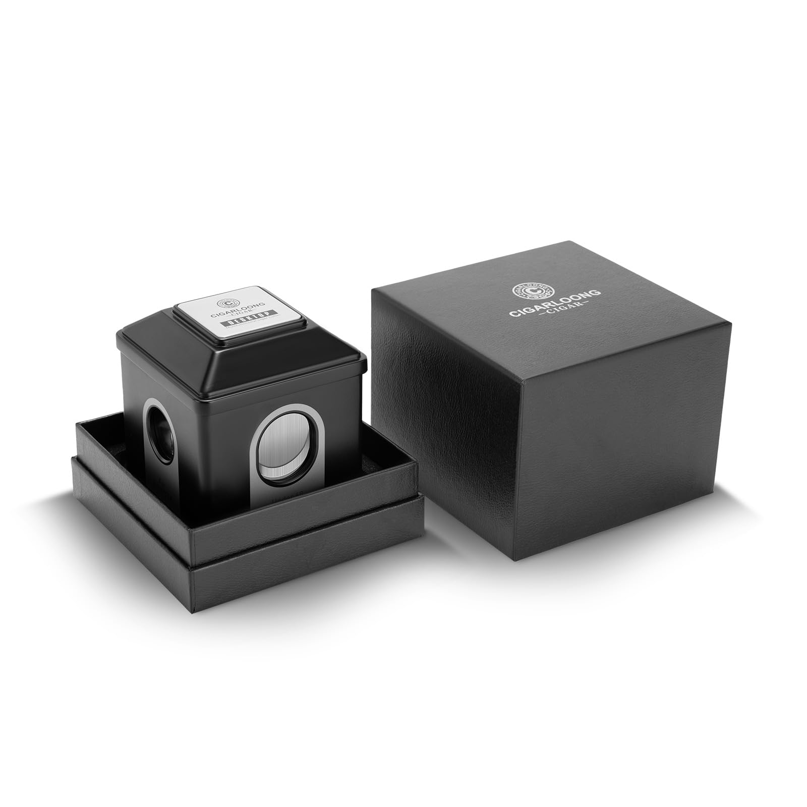 Premium Zigarrenschneider, 4-in-1 Zigarrenschneider, 32–68 Ringstärke, gerader Schneider, 55 Ringstärke, V-Schnitt, multifunktionale Edelstahlklinge, modische Luxus-Geschenke für Zigarrenliebhaber
