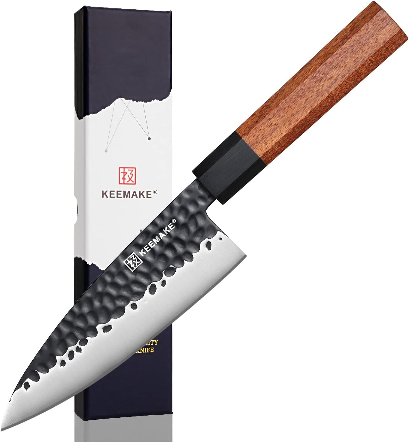 Buy KEEMAKE Deba Knife 6 inch, Double Bevel Japanese 440C Stainless