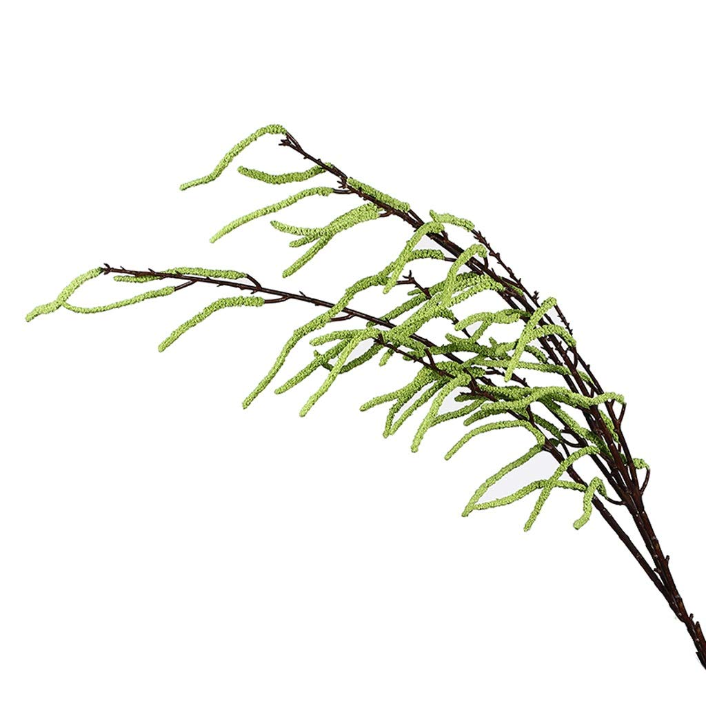 Fałszywy kwiat wiklinowy symulacja bukiet salon stołowy dekoracje fałszywe kwiaty podłogi zielone rośliny jasne luksusowe meble kwiatowy (Color : Green, Size : Three)