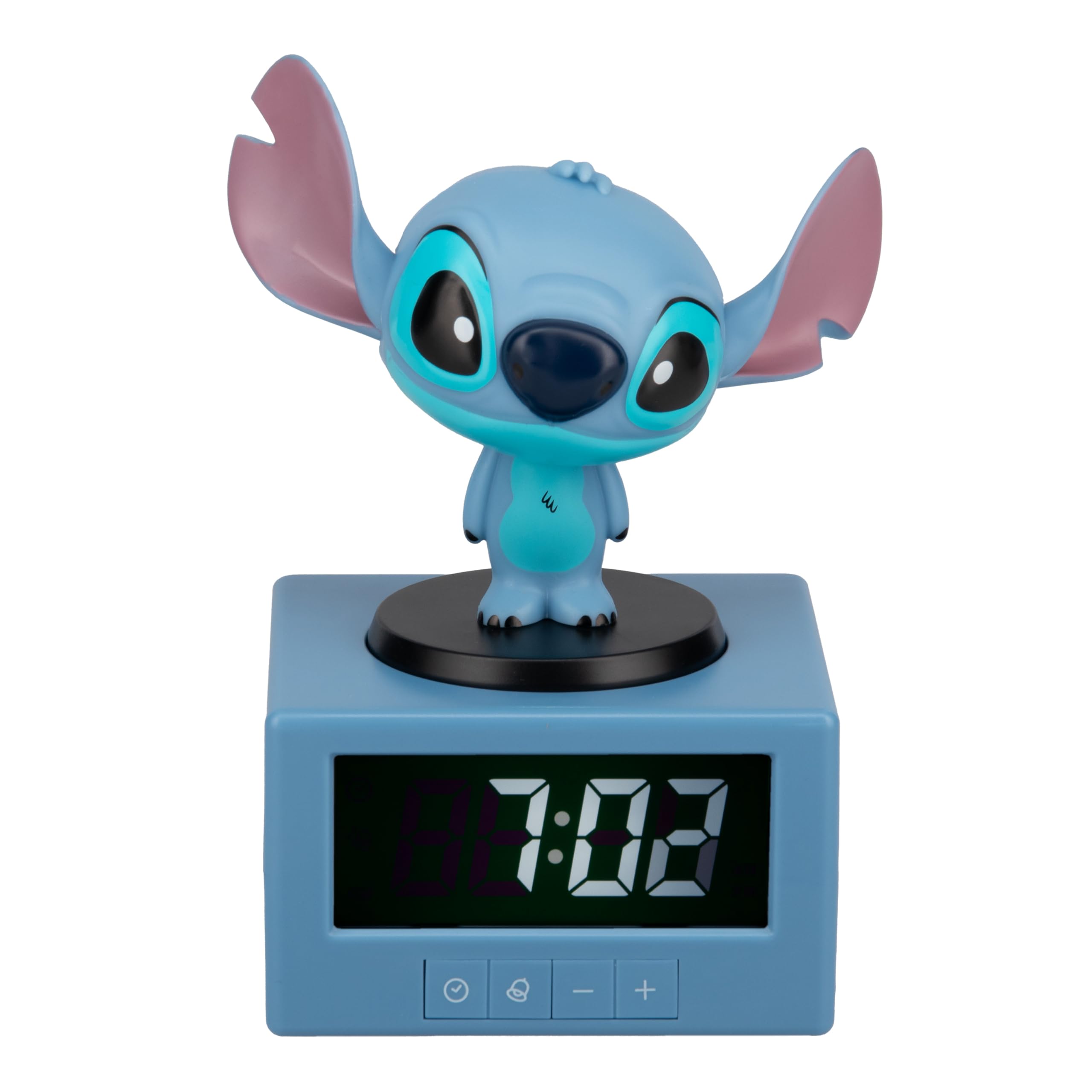 Paladone Disney Stitch Digital Alarm Clock with Night Light & Music - Officially Licensed Lilo and Stitch Bedroom Décor for Kids & Teens, Idea