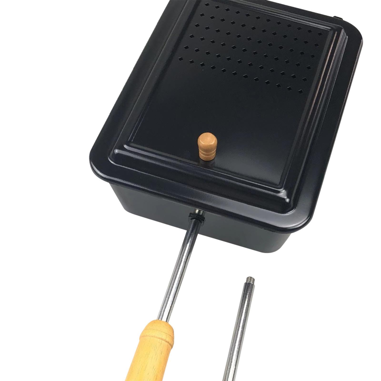 F Fityle Fogata para Hacer Palomitas de maíz, sartén para Palomitas de maíz, Olla Antiadherente portátil con Mango cómodo, Herramienta para Barbacoa,