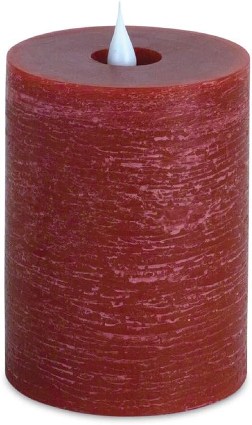 Melrose International Red Simplux LED Designer Candle, Set of Two with Rome