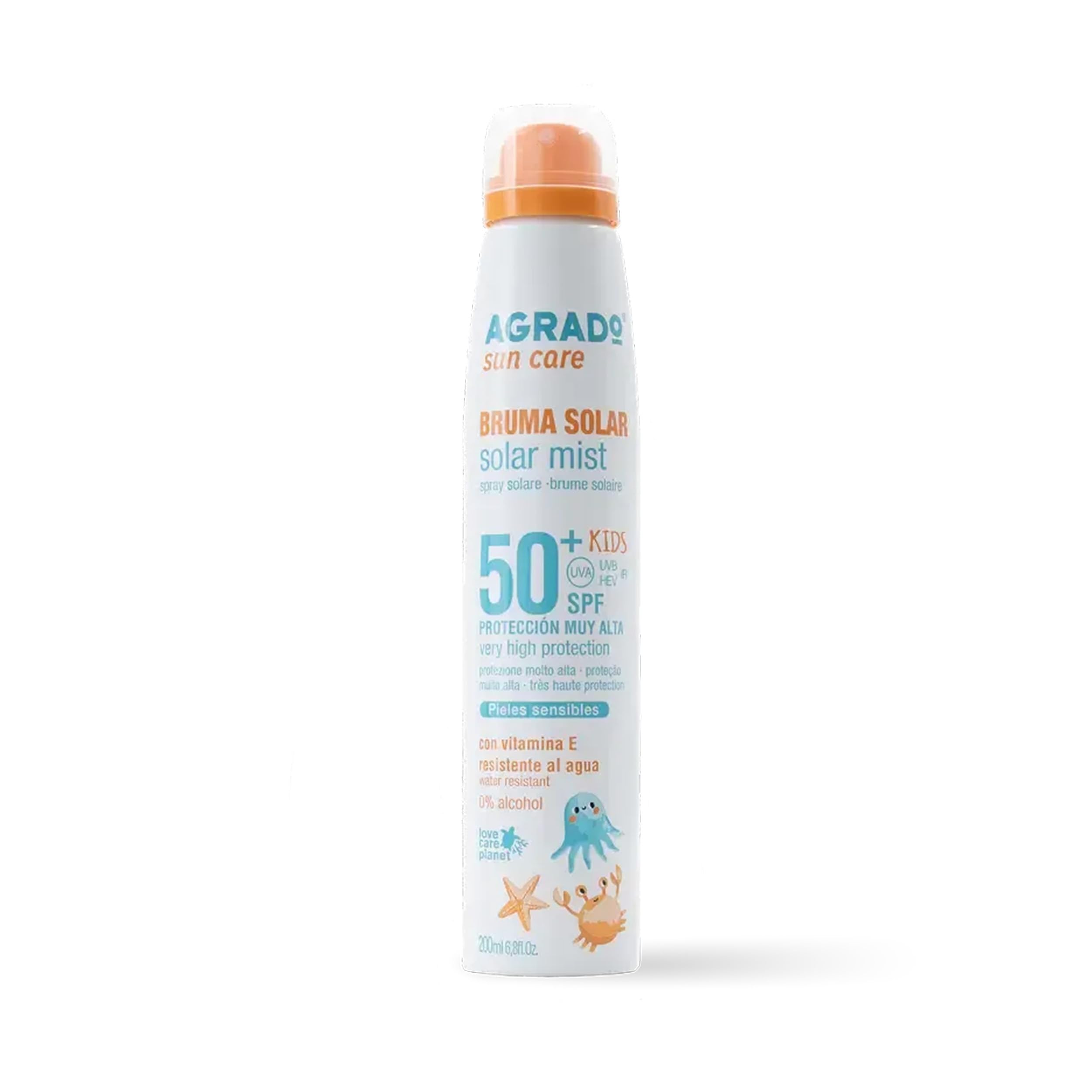 Protezione solare in Spray Idratante Varie IP UVA UVB raggi ultravioletti e infrarossi Resistente all'acqua Texture leggera Invisibile - Agrado (Spray Kids 50+)