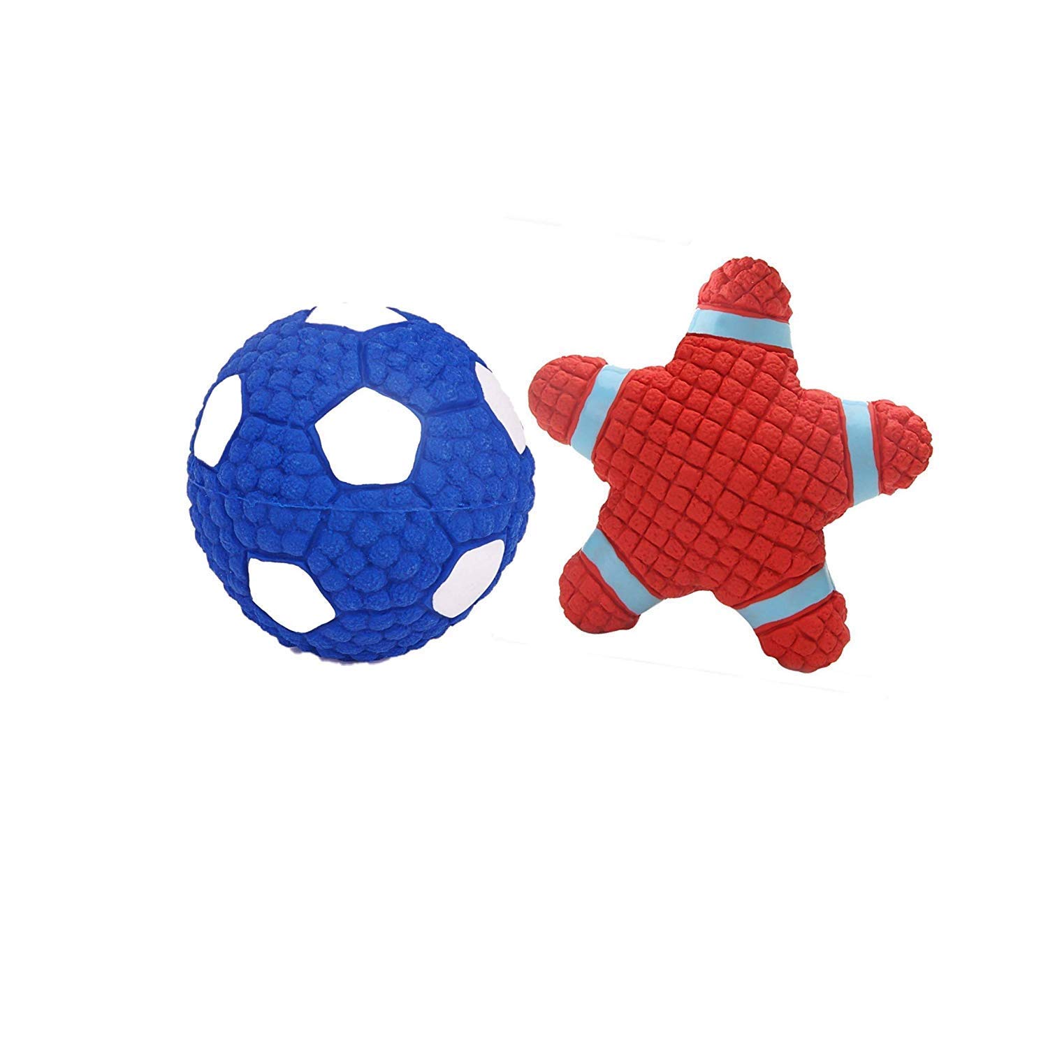 Woofy Combo of 2 Rubber, Latex Cute Squeaky Rubber Star and Football Shape Toy for Puppy and Cat - Small (B0BZ8R231Y) Amazon Price History, Amazon Price Tracker