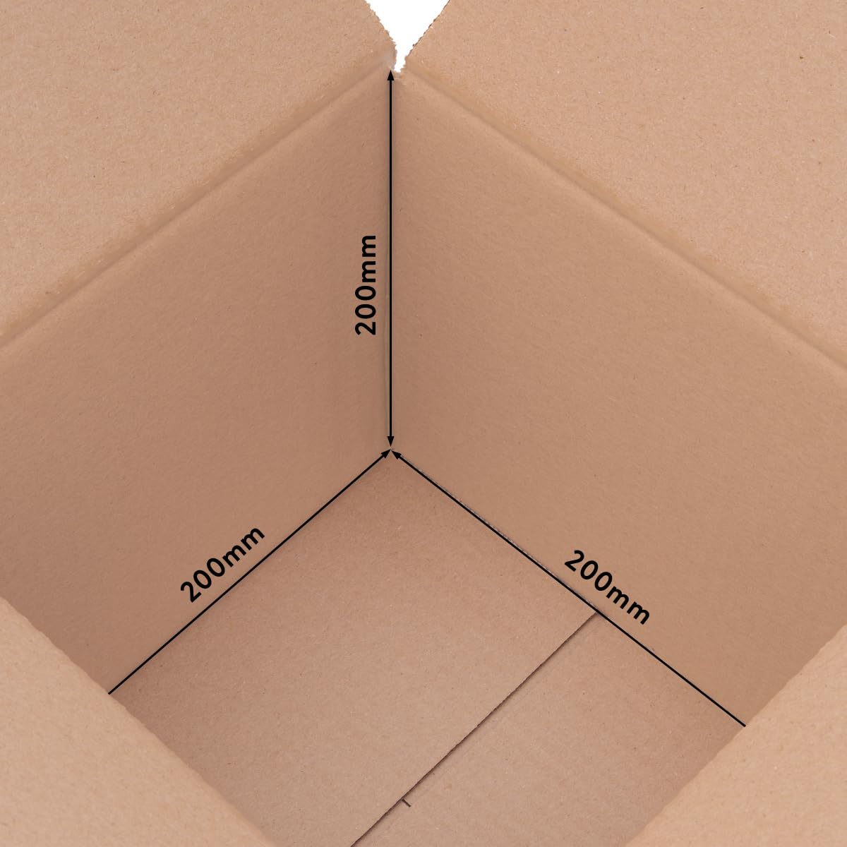 verpacking Kartony klapowe 200 x 200 x 200 mm KK 07 Brązowe [Rozmiar i ilość do wyboru] jednowarstwowe średnie kartony 200 szt.