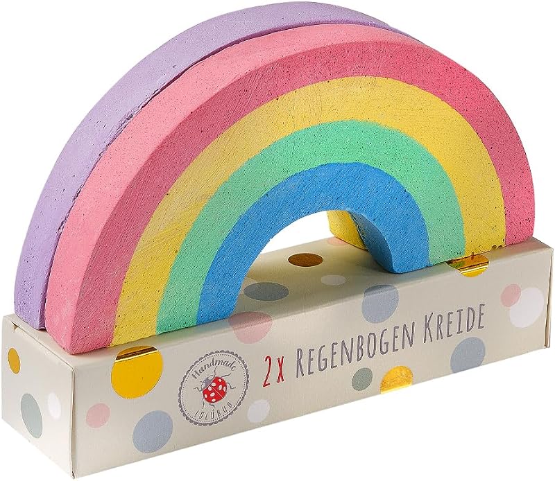 Lulubug Szivárvány Krétakészlet Gyerekeknek - Kültéri Festő és Írókréta Szett