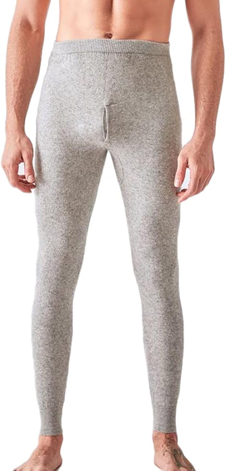100% Cashmere Leggings Men's Women's Compression Pants Base Layer Trousers Thermal Underwear Bottoms Long Johns