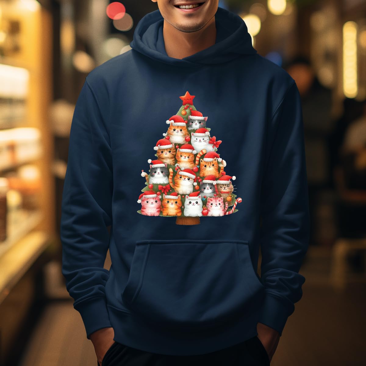 Gatto albero di Natale - Natale Natale Natale maglione