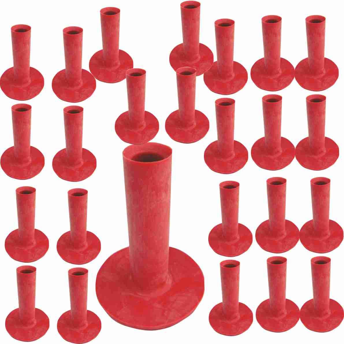 Golf Rubber Tee's Red Extra Long Pack of 25 Sports