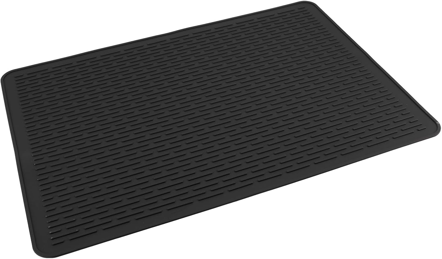 Kitchen Counter Drain Pad, Scratch Silicone Heat Kitchen Hot Pot Mat Raised Line for Under Sink