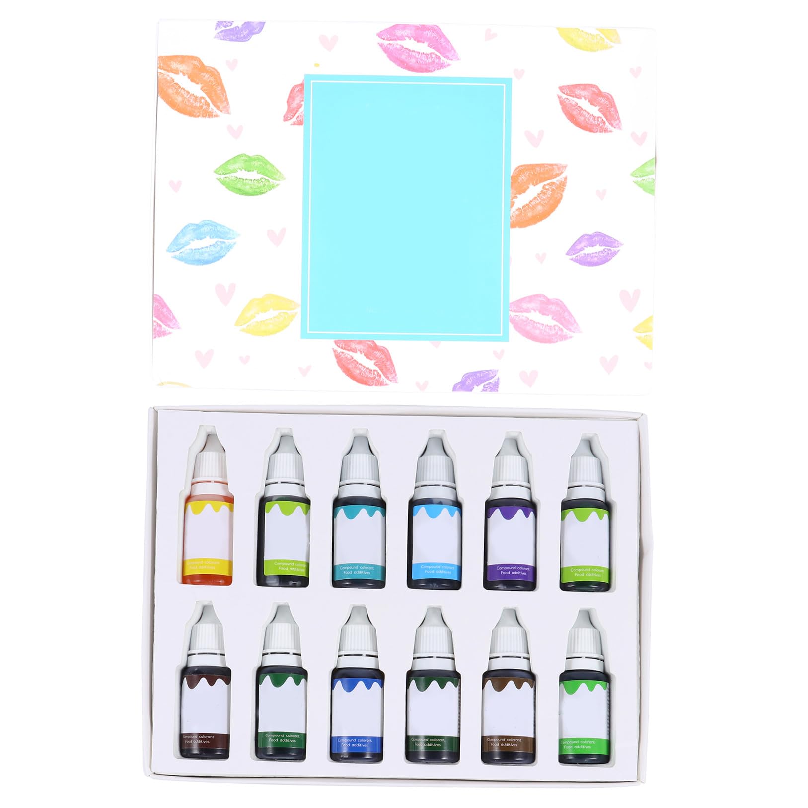 Flüssiger Lipgloss Pigmente mit Natürlichen Vegetarischen Farbstoffen and Vitamin C 12 Stück zur Herstellung von Farbintensivem Lipgloss ohne Rotstich für Selbstgemacht Kosmetik