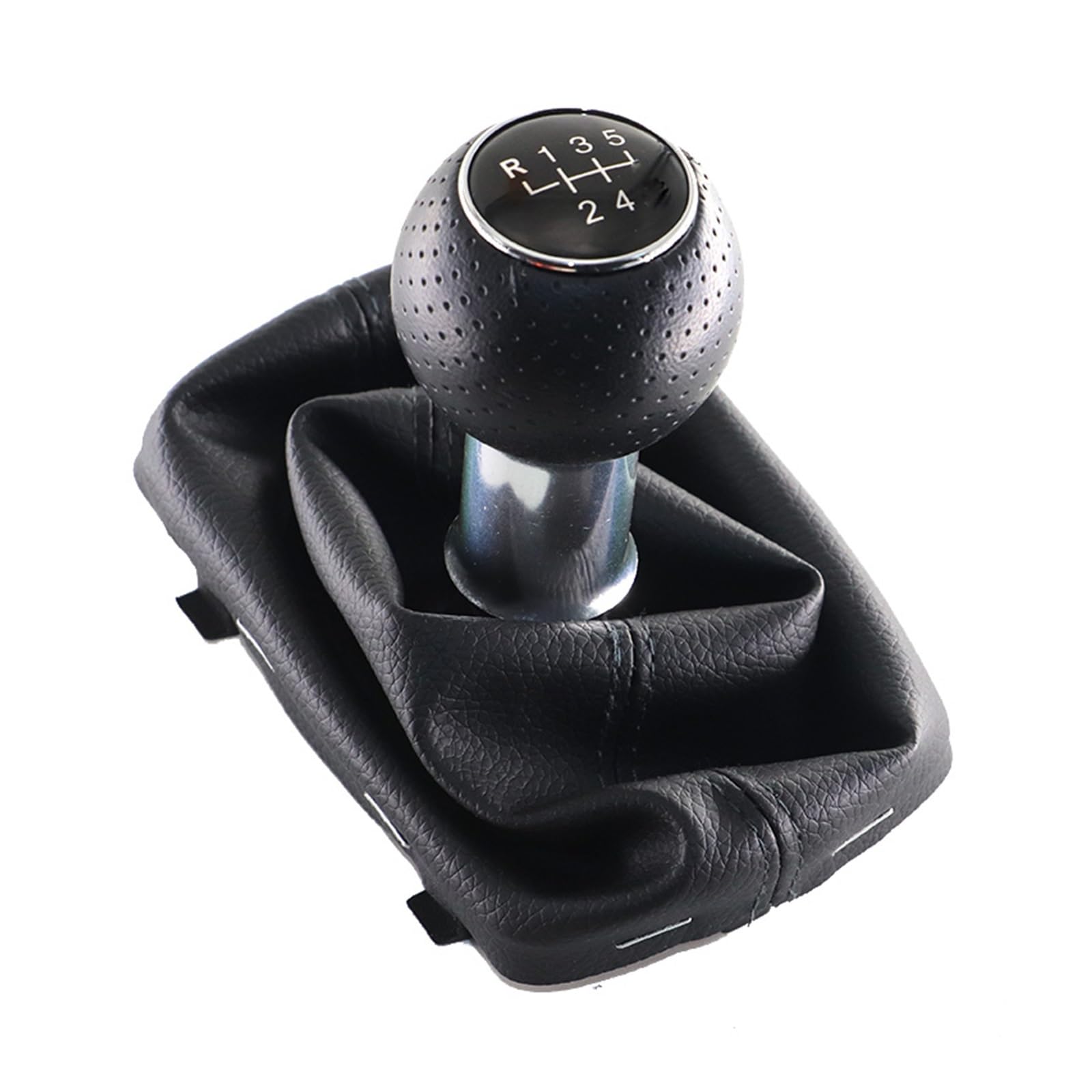 Wphlyz R12345 One Set Head Change Lever Knob For A3 For S3 8L Black 5 Speed Gear Shift Stick Lever Knob Gaiter Gaitor Boot Cover 12Mm(R12345 One Set)