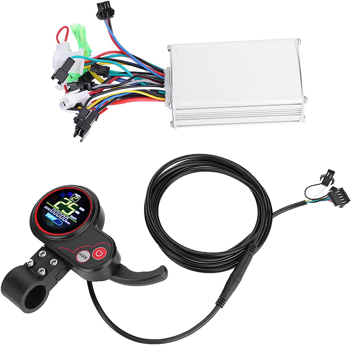Eletric Controller Kit,Electric Scooter Controller LCD Display Control Panel with Shift Switch Accessory (60V 250/350W Color Screen Dual Mode)