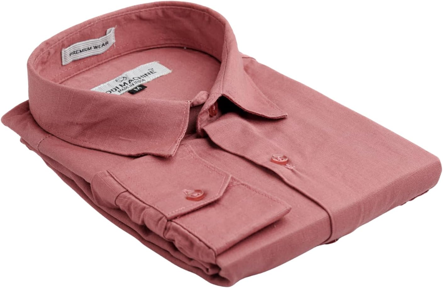 Men’s Solid Blended Linen Shirt with Full Sleeves | Button-Down Regular Fit Shirt for Formal, Office & Smart Casual Wear | Soft Breathable Fabric
