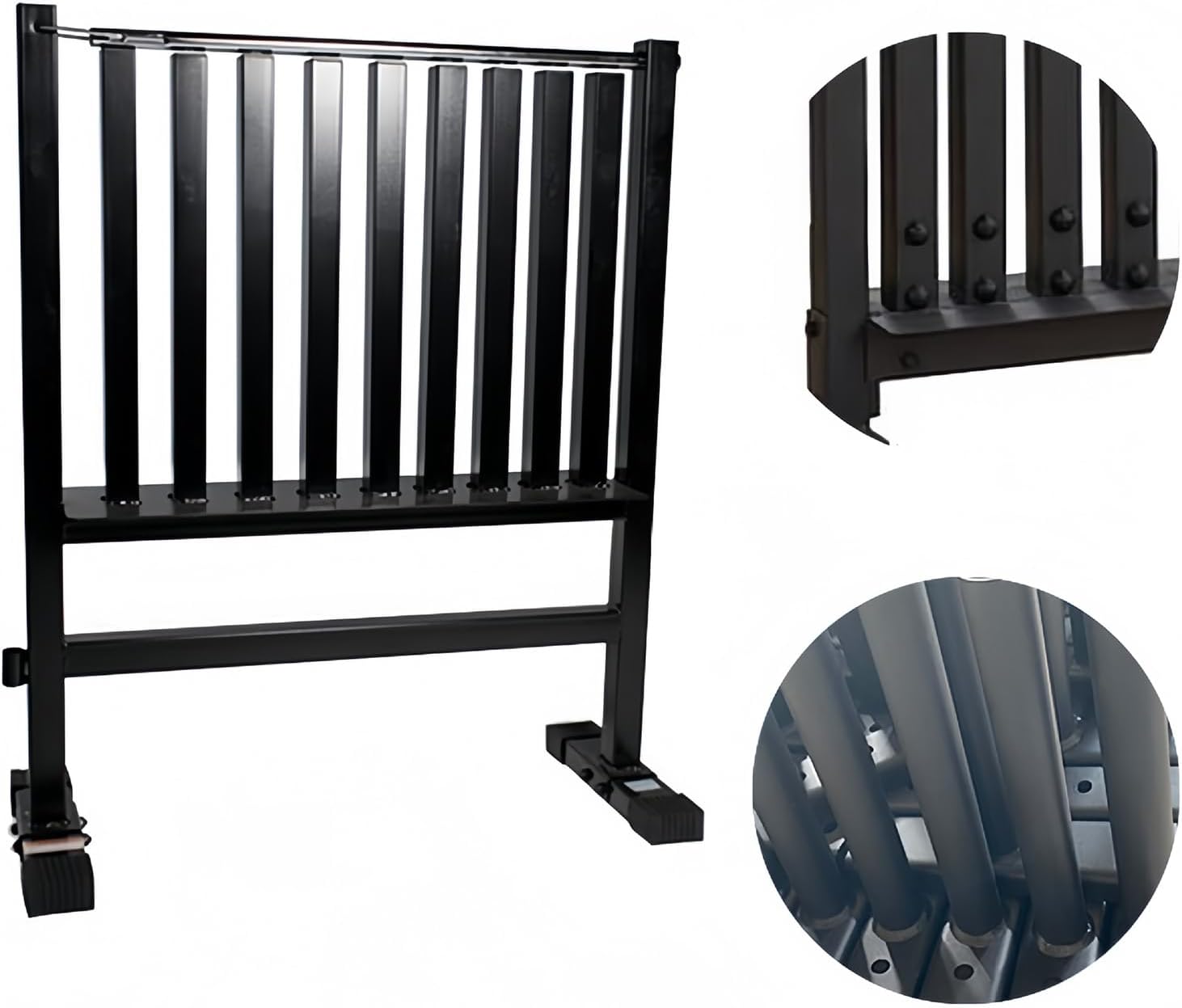 Black Dumbbell Rack Set, Strength Training Rack Storage Organizer, Multi-Functional Gym Storage Rack