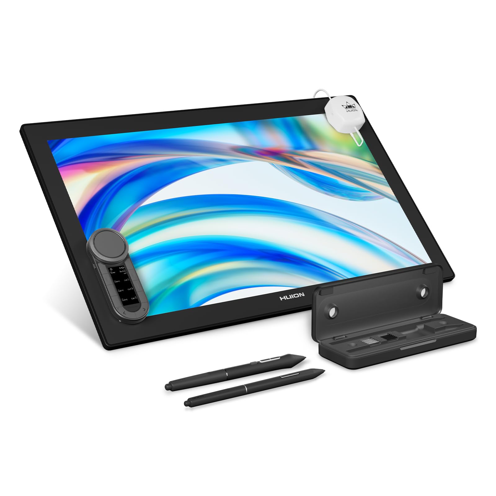 Huion Kamvas Pro 24 (gen 3) Tablet Graficzny z Ekranem, 23,8" 4K UHD, PenTech 4.0, 99% Adobe RGB, Dwa Pióra 16384 Poziomy, Bezprzewodowy Keydial