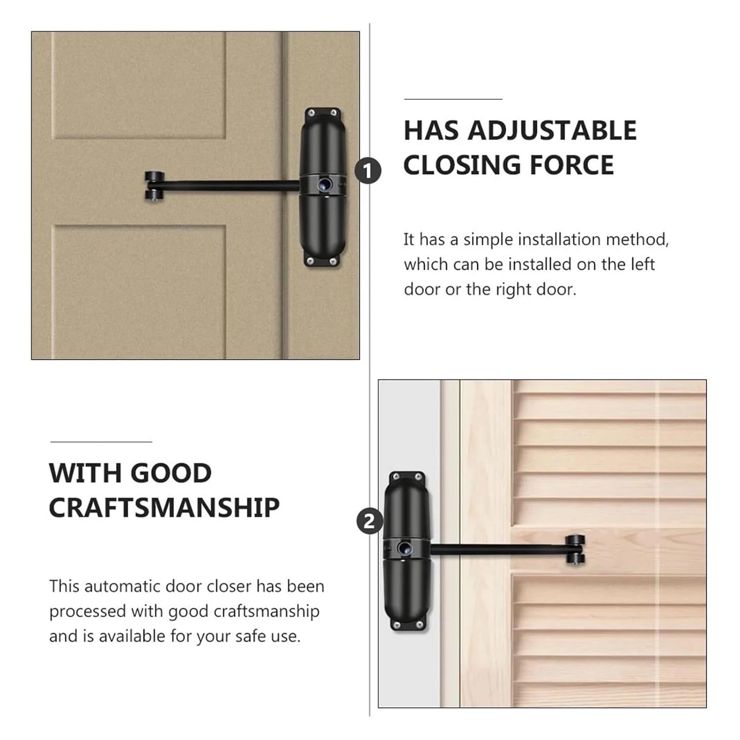 Adjustable Automatic Door Closer Silent Iron