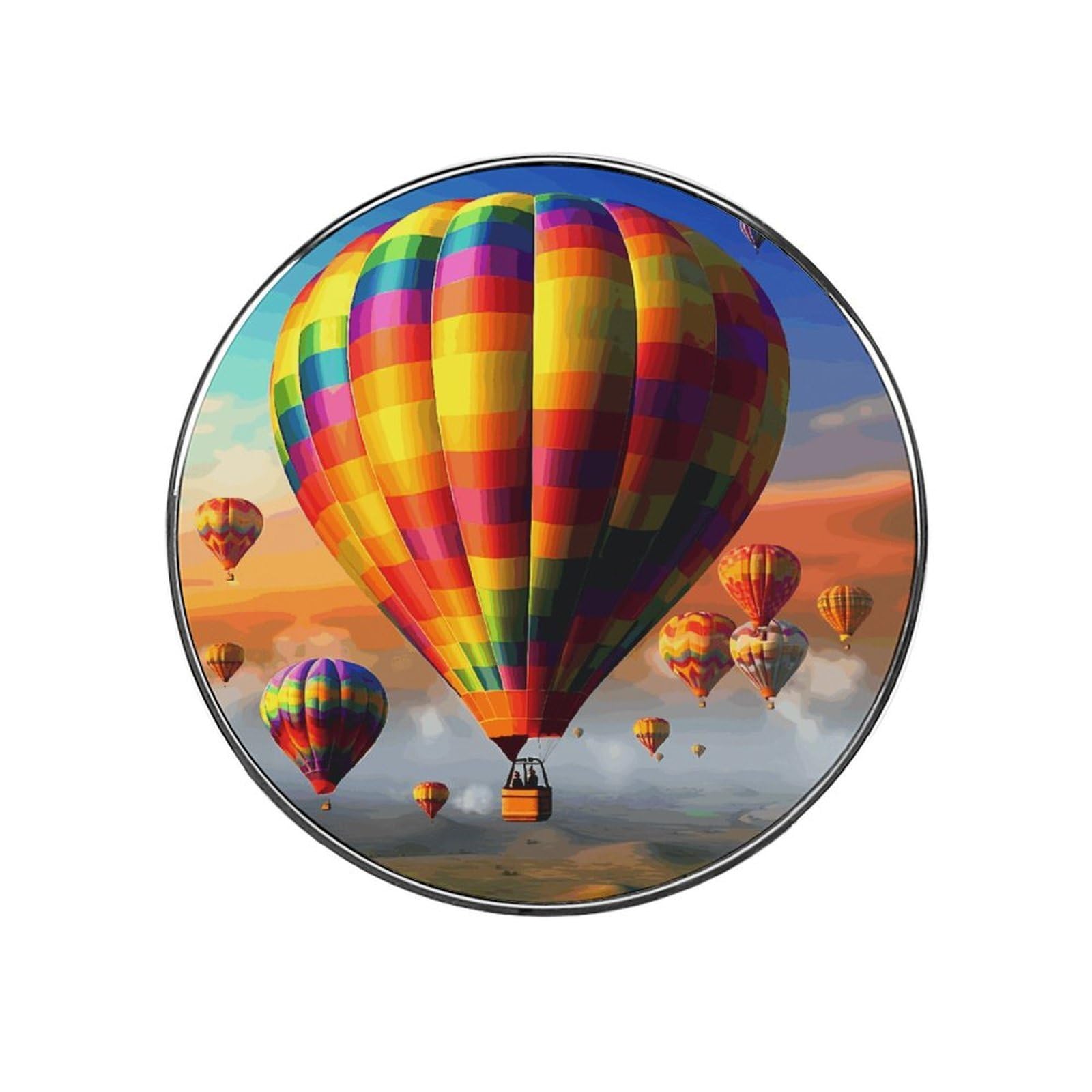 Hot Air Balloons Round Fridge Magnets, Strong Magnetic Refrigerator Stickers, Multi-Use No Trace Non-Scratch Magnets for Kitchen Home Decor Office Whiteboard And Cabinets