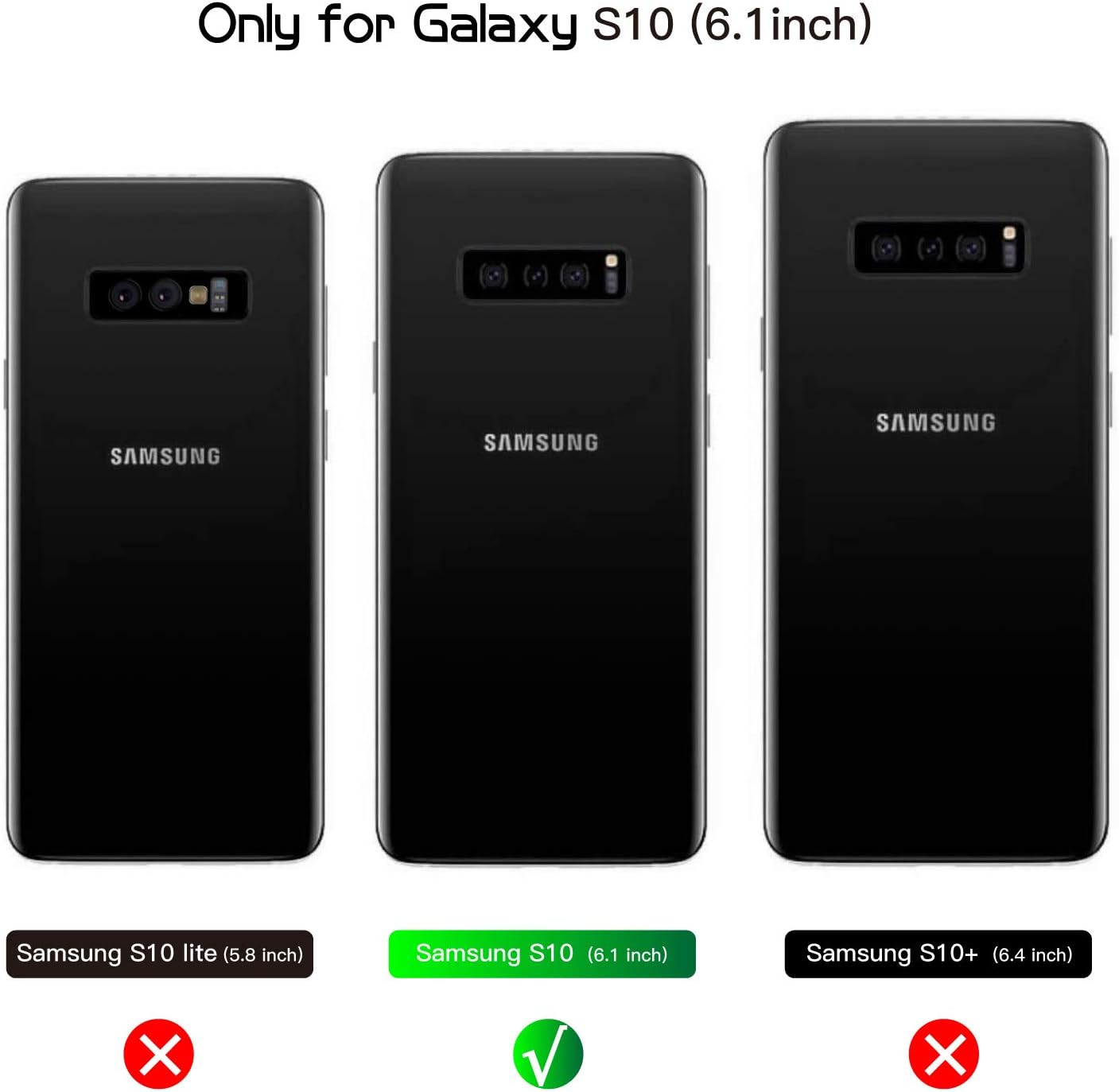 Temdan Waterproof Samsung Galaxy S10 Case,Clear Sound Quality with Built-in Screen Protector and Fingerprint Film Full-Body Protector IP68 Waterproof Case for Samsung Galaxy S10 6.1inch Black/Clear