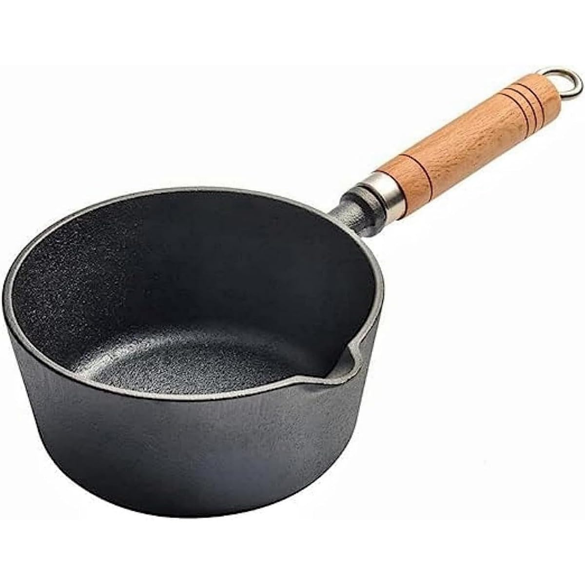 Amazon.co.jp: 南部鉄器岩鉄鋳物揚げ鍋 19cm＋カバー付き 木製ハンドル