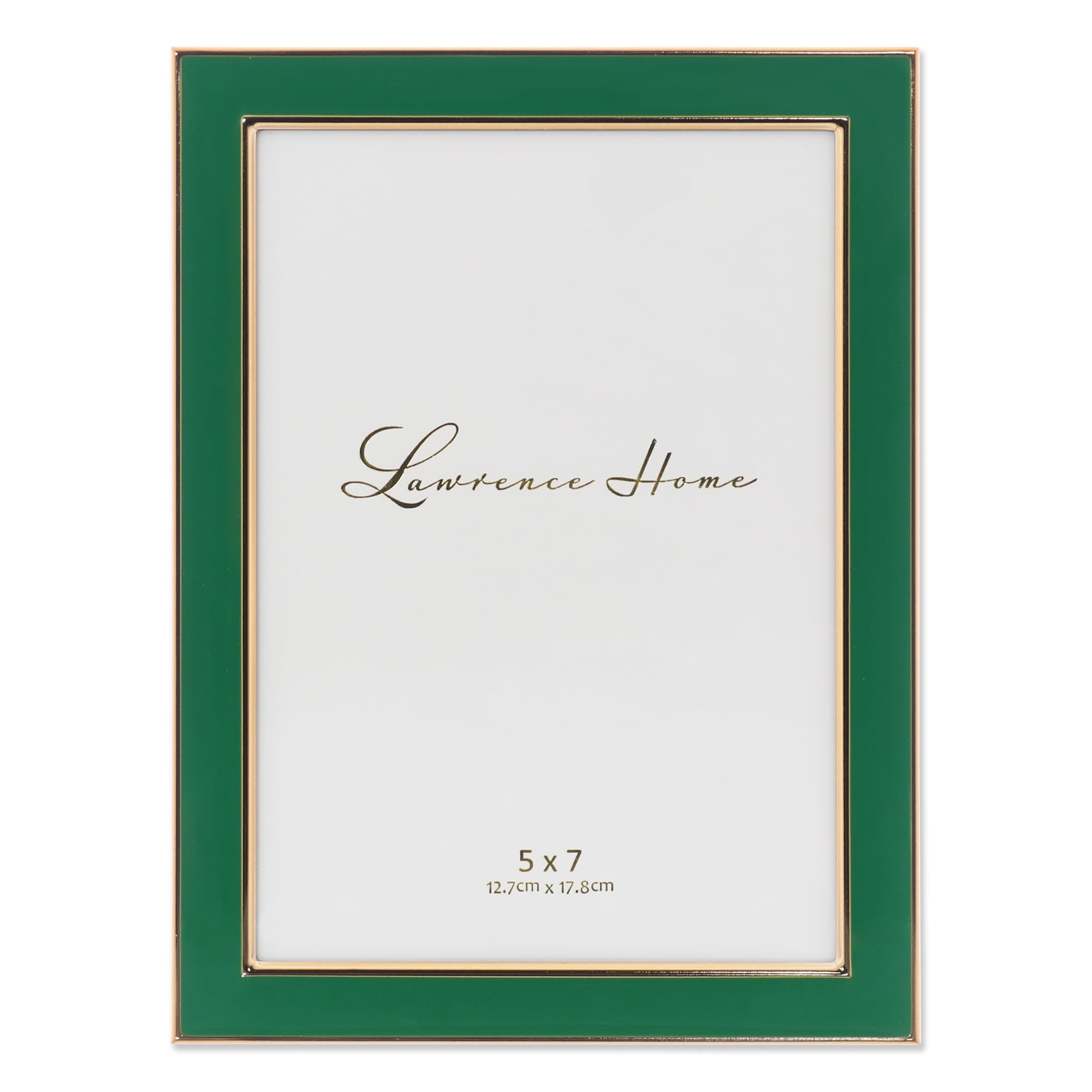 Lawrence Frames Metal and Enamel Picture Frame, Green, 5x7