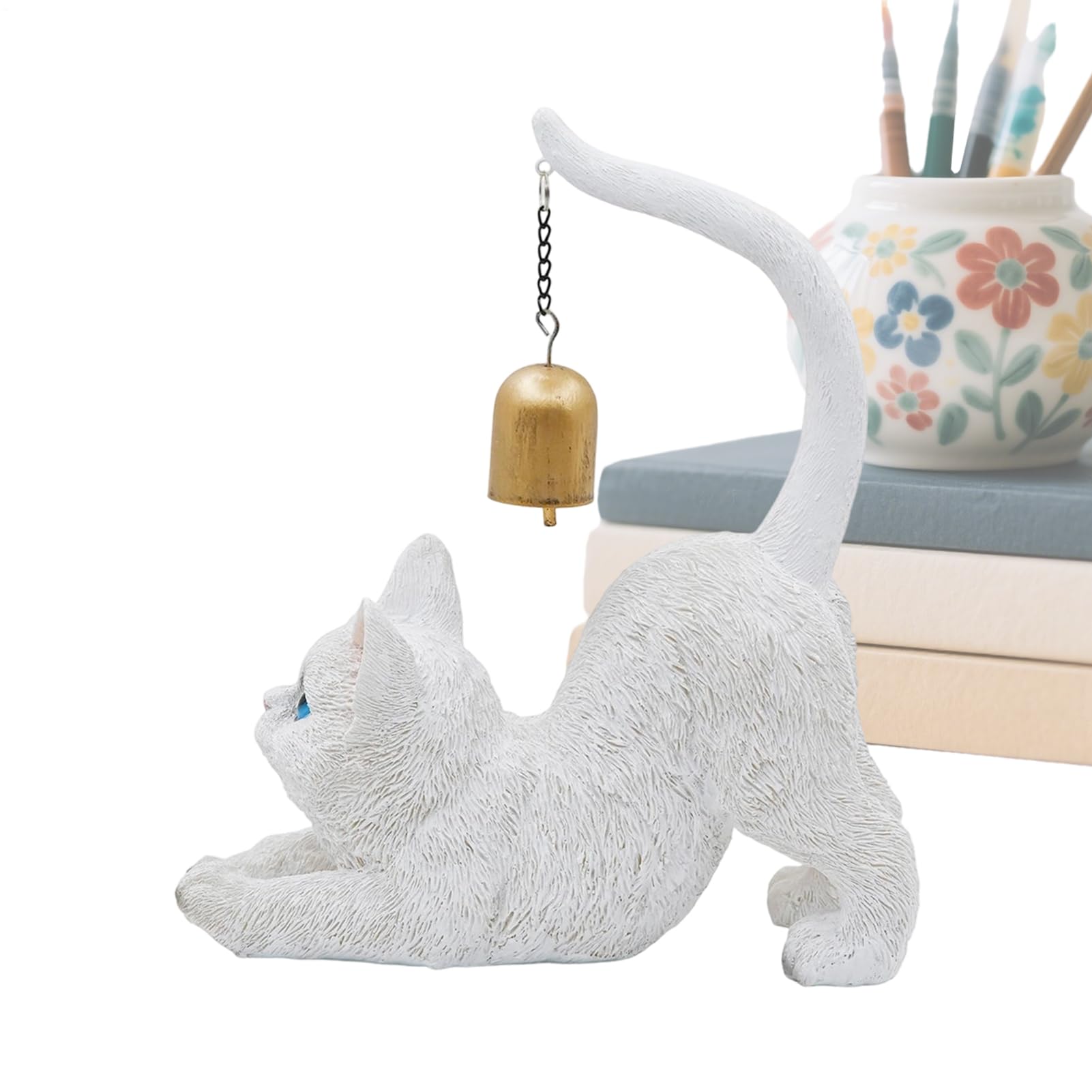 彫刻像 自宅 寝室 リビング 玄関 アウトドア 装飾 抽象的 春 猫 工芸品 Amazon.co.jp: Pommyyn 猫ストレッチ像,装飾用 樹脂 猫 フィギュア