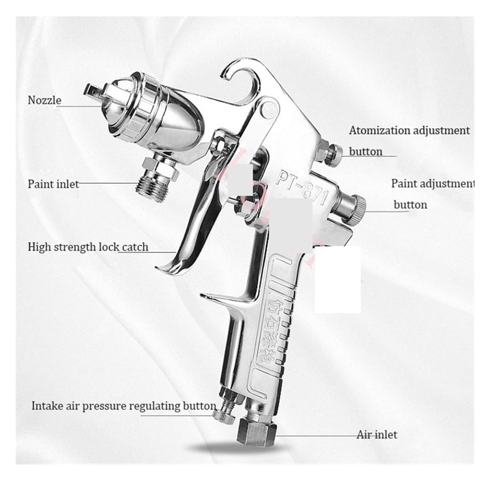 Pistolet natryskowy, 2L Zbiornik Ciśnieniowy Opryskiwacz Lateksowy Pistolet Do Malowania Farbą W Sprayu Komercyjny Marmur Kolorowy Pistolet Do Malowania Wody W Wodzie(3.5MM)