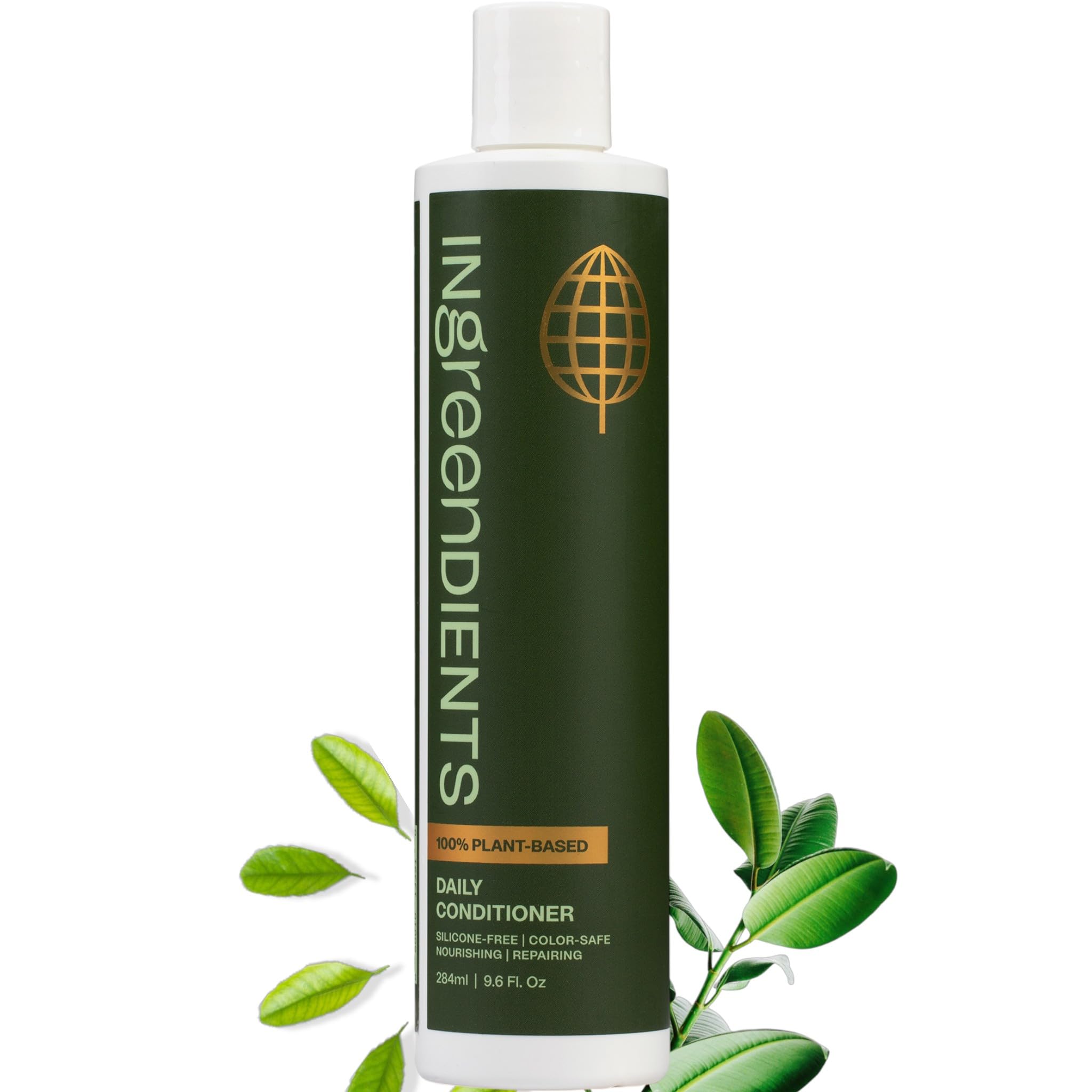 Ingreendients Vegan Conditioner Made With Organic Ingredients and pH Balanced - Silicone Free, Color Safe, Cruelty Free, Sulfate And Paraben Free, Contains Apple Cider Vinegar and Shea Butter