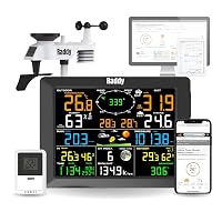 Raddy WF-100C - Stazione meteo professionale, senza fili per interni esterni