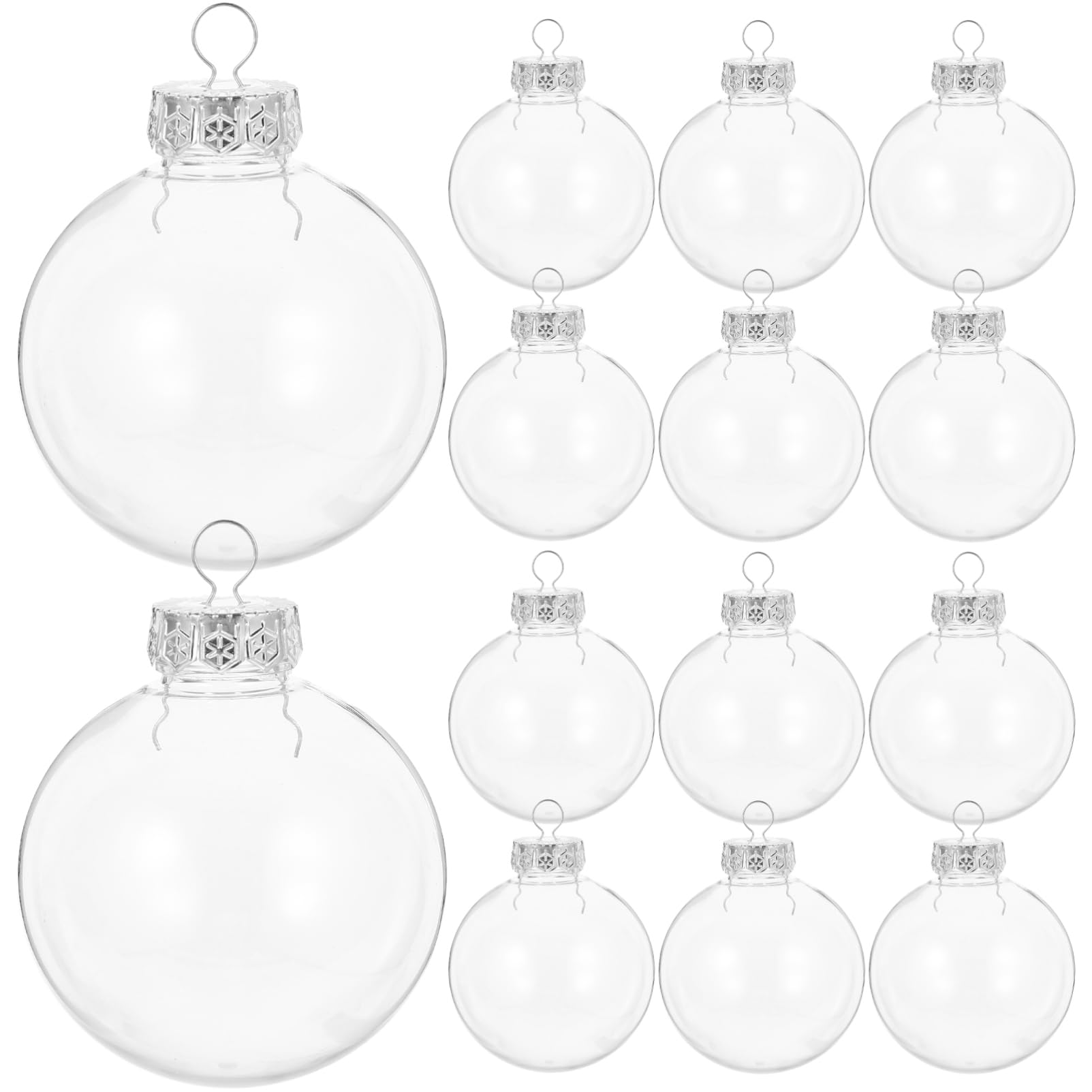 Cabilock 20piezas Colgante de Bola Navideña Transparente y Rellenable para Adornos de Árbol de Navidad Decoración Festiva de Fiestas