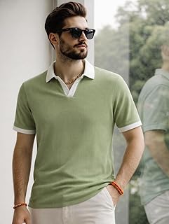 Dagcros Men Solid Textured Polo for T-Shirt with Contrast Collar | Stylish Casual Wear Polo t Shirt for Man