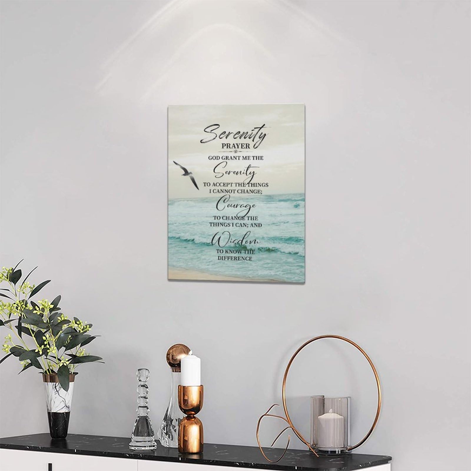 Serenity Prayer Decor Wall Art God Grant Me The Serenity Canvas Prints Bible Verse Poster Christian Religious Gifts Scripture Artwork for Bedroom Office Living Room 12