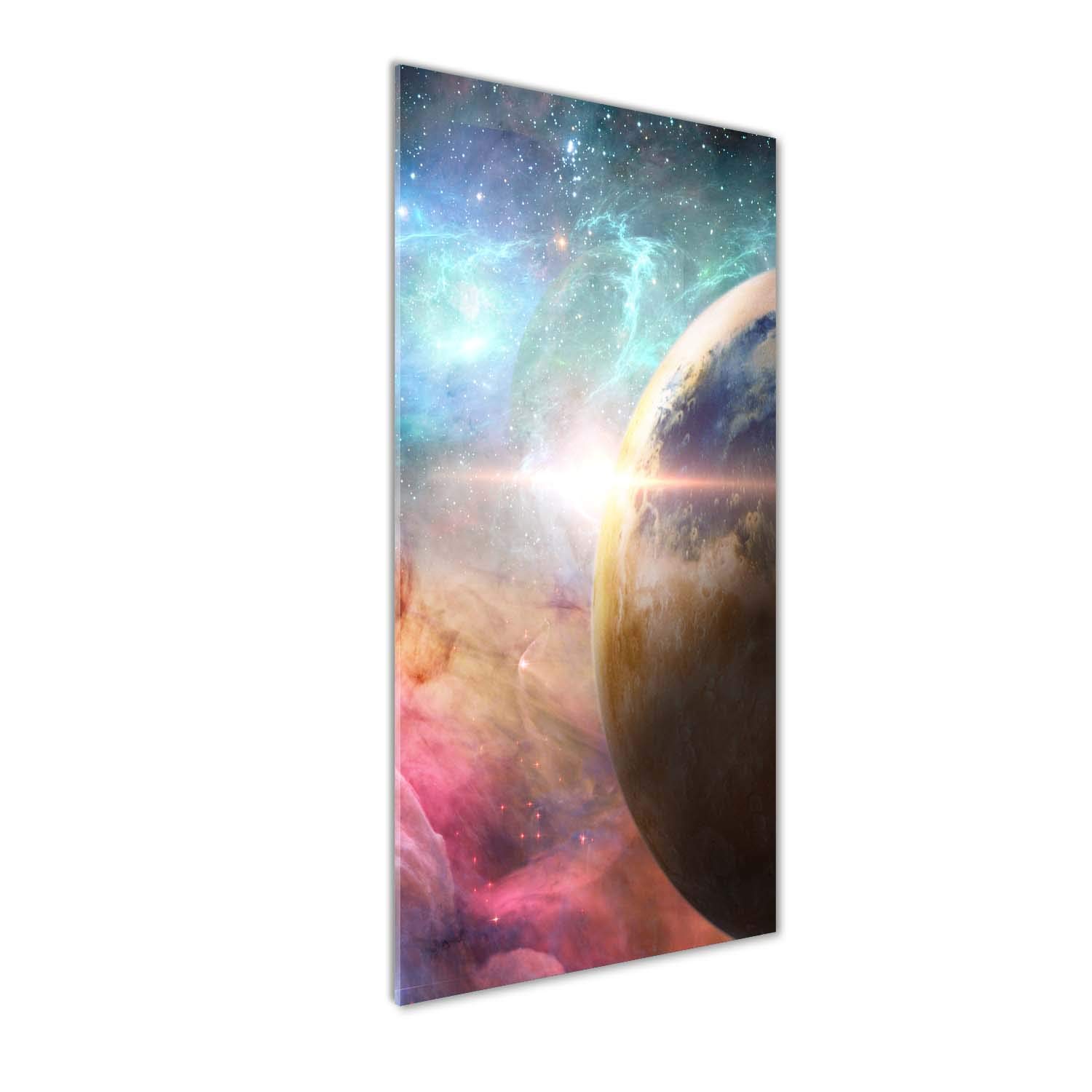Impression sur Verre Acrylique 50x125 cm - Image sur Verre Déco Mural Tableau Salon Galaxie