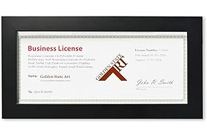 Golden State Art Frame for Cosmetology License