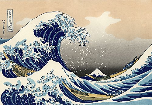 La Grande Vague de Kanagawa Hokusai extra large deco murale salon zen et moderne