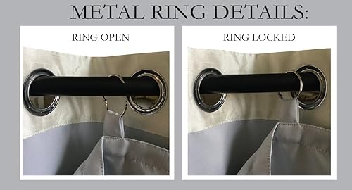 Miniatura 4 de DriftAway Forro de cortina opaca con aislamiento térmico, 2 paneles de cada forro de 50 x 68 pulgadas, anillos incluidos
