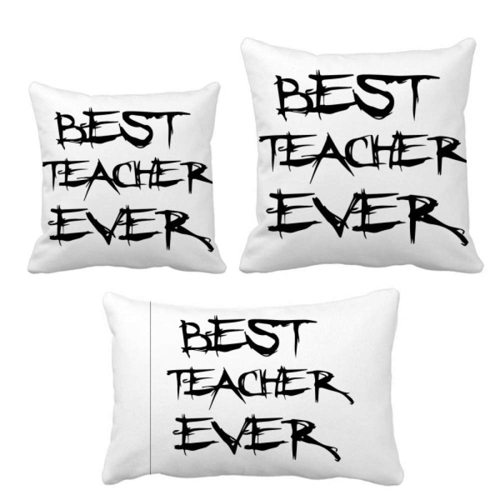 Coussin Best Teacher Ever : housse de coussin cadeau maître d'école