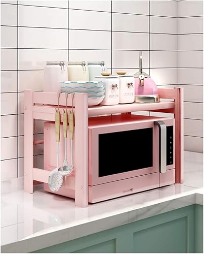 Miniatura 7 de Estantes de almacenamiento de la cocina Repisa retráctil para microondas, estante de almacenamiento de cocina para el hogar, estante de especias