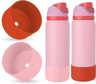 2PCS Silicone Water Bottle Boot Compatible with Owala Freesip 32oz