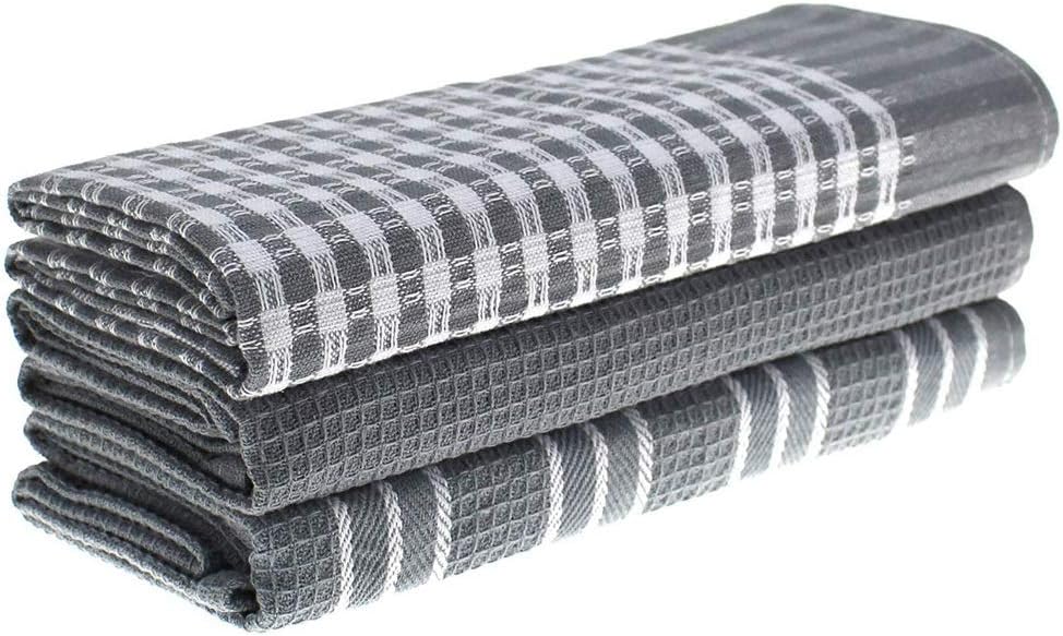 3 Pieces of Kitchen Towels, Natural Cotton, Dish Cloth, Absorbent, Lint-Free Tableware Household