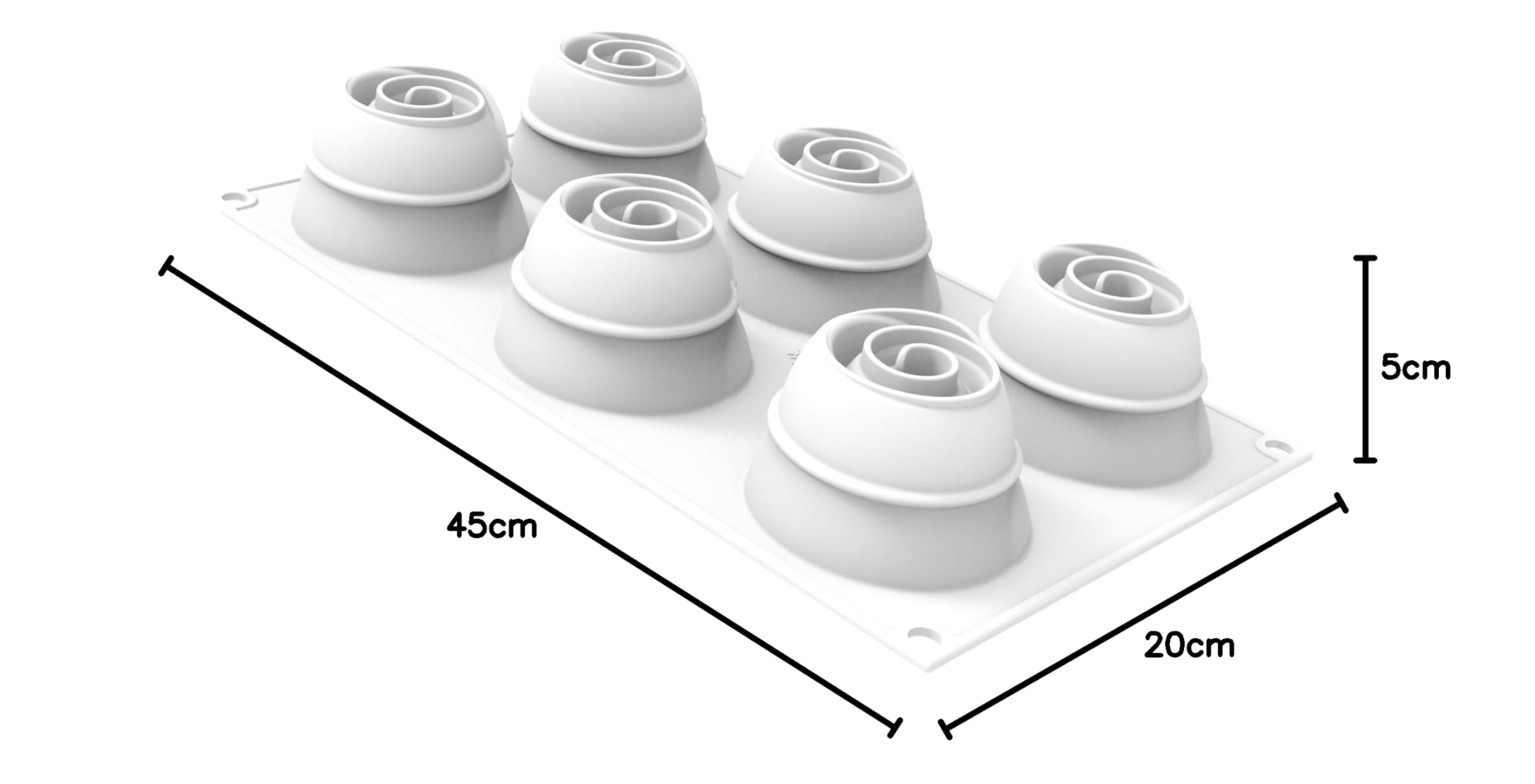 silikomart Stampi in Silicone per Dolci – Givre 90 - ⌀60 H 45 MM - Accessori Professionali per Natale e Pasticceria - Stampini Monoporzione per Dolci Forno