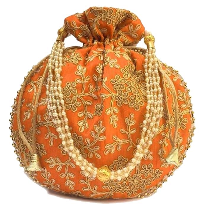 See full amazon price history chart for SF FASHION Rajasthani Style Royal Clutch Silk Batwa Bag Wristlets Ethnic Potli for Womens Zari Work Potli Bridal Potli (Orange) SF FASHION Rajasthani Style Royal Clutch Silk Batwa Bag Wristlets Ethnic Potli for Womens Zari Work Potli Bridal Potli (Orange) (B0DD44M23M) Amazon Price History, Amazon Price Tracker
