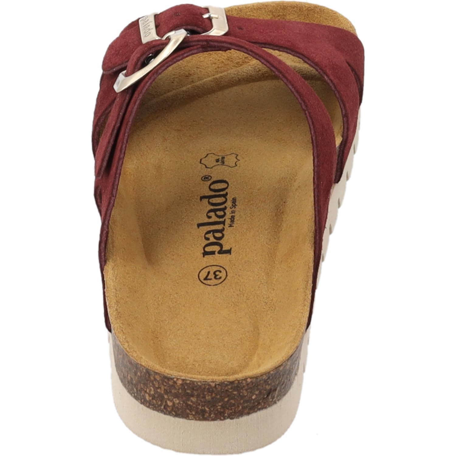Palado Damen Pantoletten Tisamo MP - Sandalen Made in Spain - elegante Hausschuhe mit Kork-Fußbett - modische Sommerschuhe