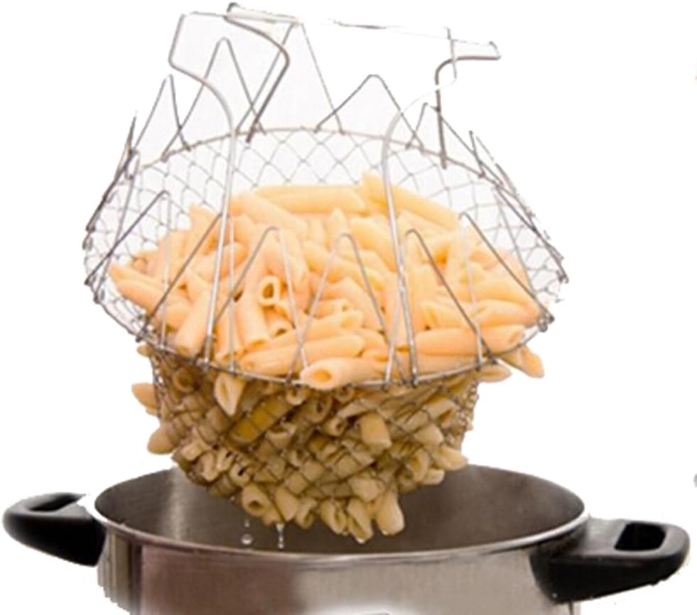 Faltbare Fry Basket Dampf frittiertopf Dehnungs Magie frittierkorb Sieb