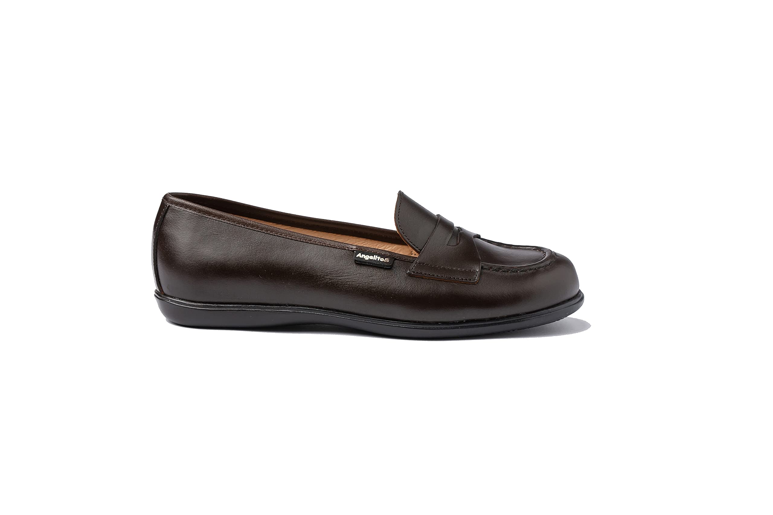 Mi Pequeña Zapatos Colegiales de Niña Color Chocolate | Mocasines Fabricados en Piel | Talla 35 hasta la 40 | Hecho en España
